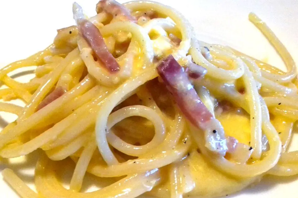 Carbonara di Casa Latini con il guanciale di Sergio Brocani
