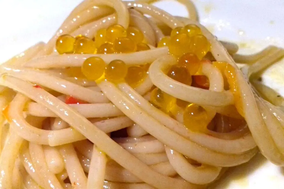 Per la Festa Internazionale della Pasta: Cappelli e perle di zafferano ellenico