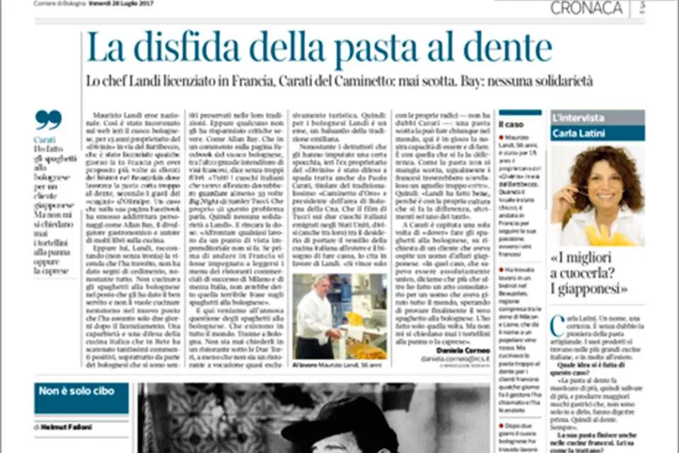 Corriere della sera Bologna, Helmut Failoni con Davide Paolini e Carla Latini