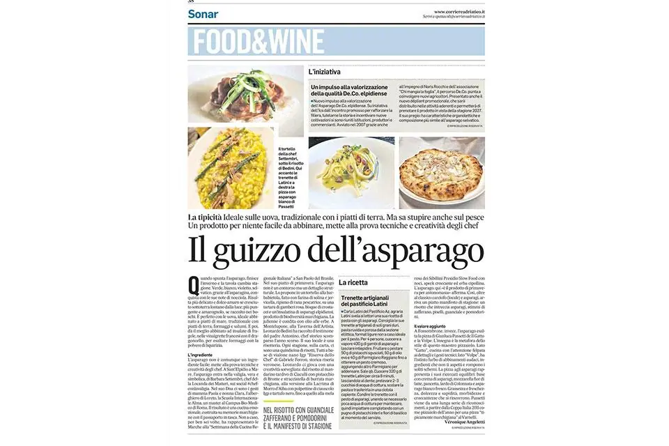 Una ricetta di Casa Latini con gli asparagi