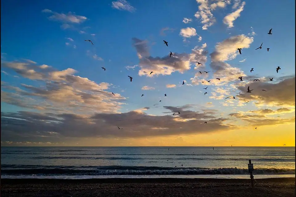 L'alba sull'Adriatico...