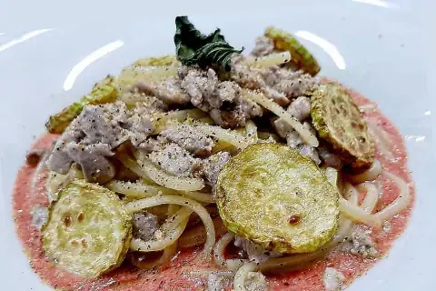 Le trenette con le zucchine fritte di Claudio di Donna Concetta
