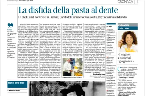 Corriere della sera Bologna, Helmut Failoni con Davide Paolini e Carla Latini