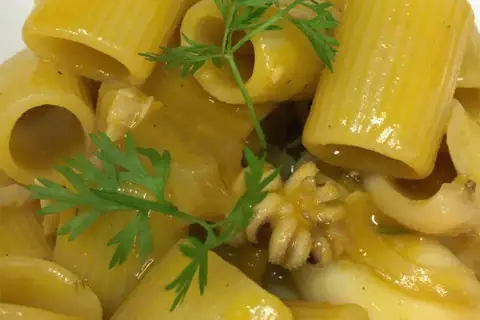 Mezzemaniche seppiolina romagnola zucca al barbecue, Vincenzo Vottero