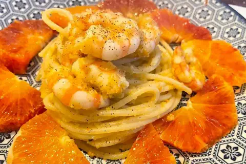 Mazzancolle arance e pangrattato per MomaDj